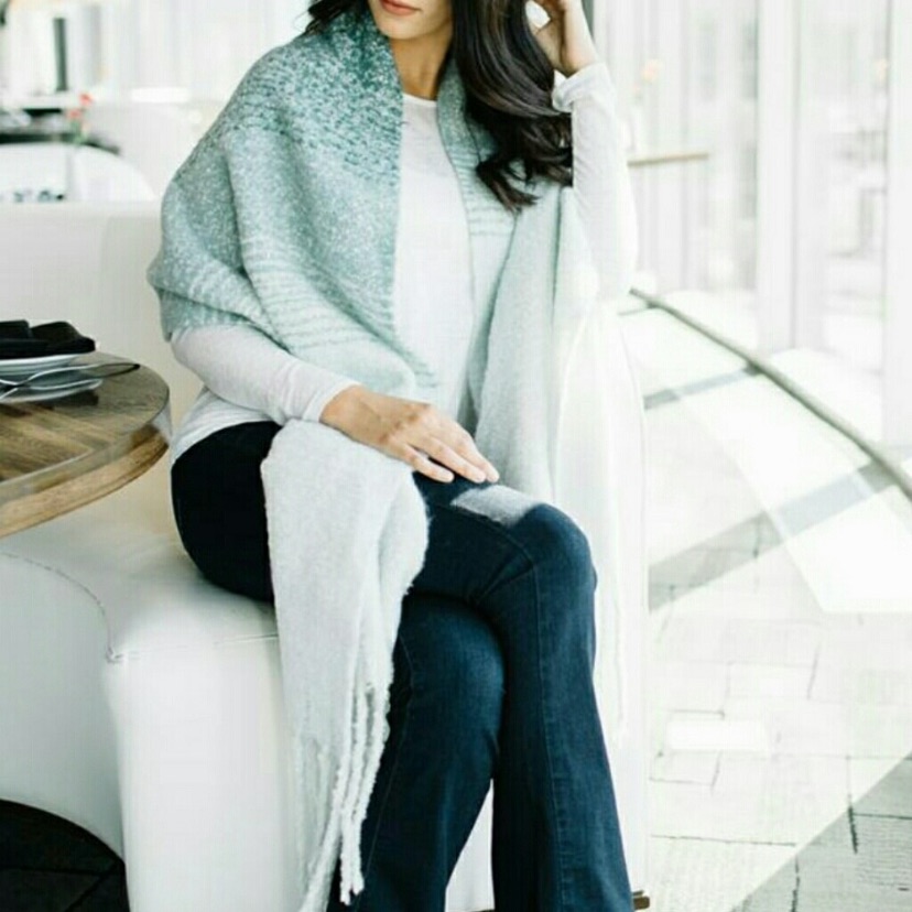 MerSea  Co Brand Poncho Wrap Teal Ombr